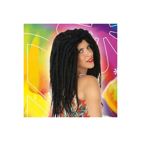 -PELUCA RASTAS NEGRAS