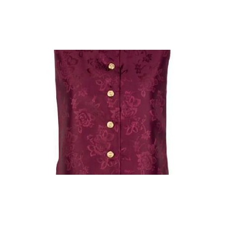 CHALECO BROCADO GRANATE T-XL