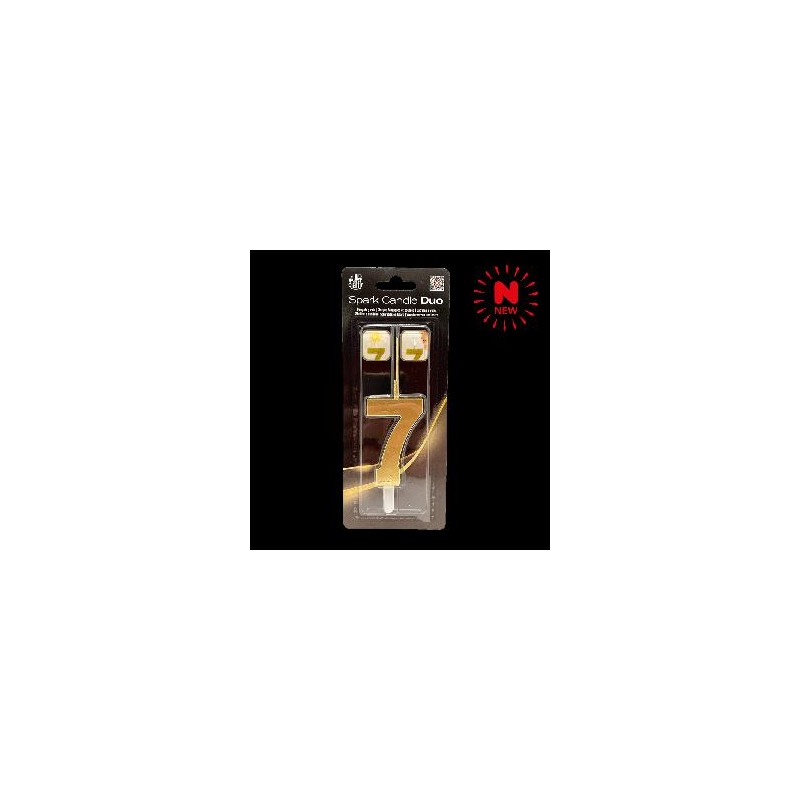 -SET BENGALA Y VELA ORO Nº 7