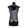 -CHALECO LENTEJUELAS MUJER COLORIDO XL
