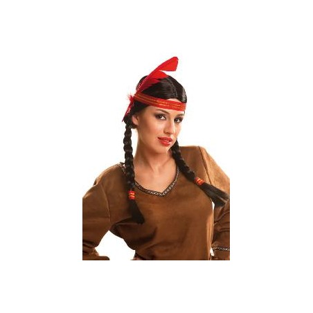 -PELUCA INDIA CON TRENZAS