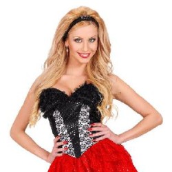 -CORSET NEGRO CON LENTEJUELAS M-L