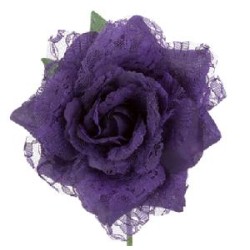 FLOR FLAMENCA ACABADO EN ENCAJE