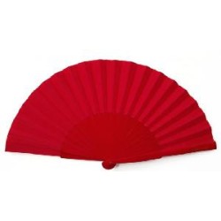 ABANICO DE MADERA ROJO 27 CM