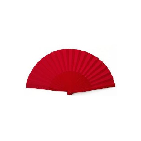 ABANICO DE MADERA ROJO 27 CM