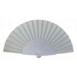 ABANICO DE MADERA COLOR BLANCO