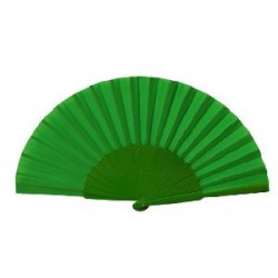 ABANICO DE MADERA COLOR VERDE ANDALUCIA 27 CM