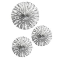 -SET 3 PAI PAI FAROLILLOS PLATA 30-40CM