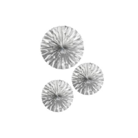 -SET 3 PAI PAI FAROLILLOS PLATA 30-40CM