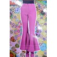 -PANTALON AÑOS 70 ACAMPANADO ROSADO XXS