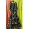 -VESTIDO NEGRO LUNAR AMARILLO 42