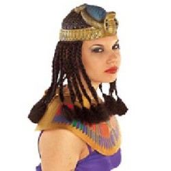 -PELUCA GORRO CLEOPATRA CON TRENZAS