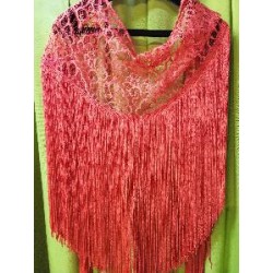 MANTON ENCAJE CORAL