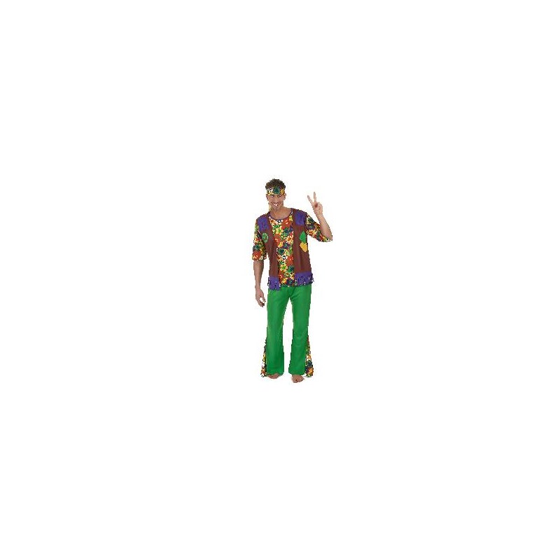 -DISFRAZ HIPPIE HOMBRE M-L -DISFRAZ HIPPIE HOMBRE M-L
