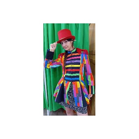 -CHAQUETA MULTICOLOR DE CREMALLERAS XS