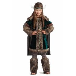 -DISFRAZ VIKINGA VERDE 5-6