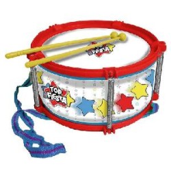 -TAMBOR CON BAQUETAS Y CORREA INFANTIL