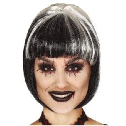 -PELUCA MEDIA MELENA CON MECHAS BLANCAS