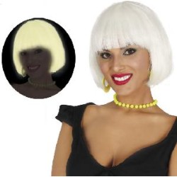 -PELUCA FLUORESCENTE BLANCA