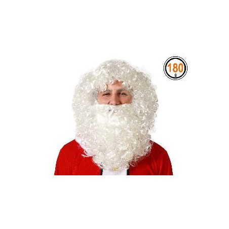 -PELUCA Y BARBA PAPA NOEL BLANCO