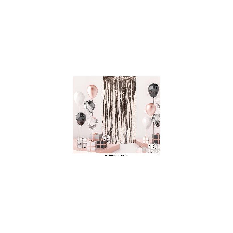 -CORTINA METALIZADA ORO ROSA