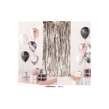 -CORTINA METALIZADA ORO ROSA