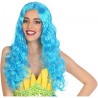 -PELUCA LARGA FANTASIA ONDULADA CELESTE