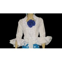 -CAMISA FLAMENCA DE SEÑORA COLOR BLANCO TALLA 54