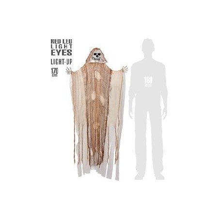 -COLGANTE LA MUERTE LUMINOSO CON OJOS LUZ LED ROJA