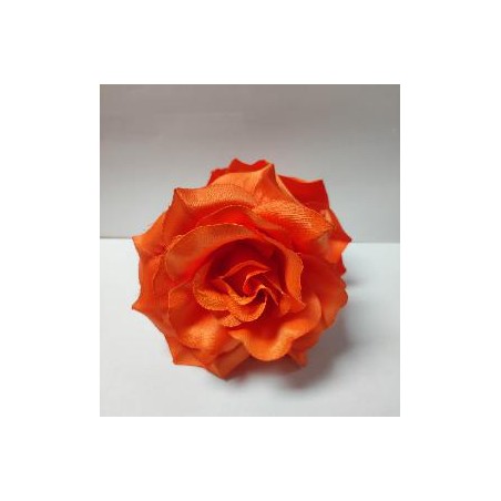FLOR FERIA DOBLE FLAMENCA PINZA NARANJA T-G