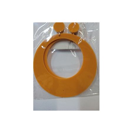 PENDIENTES ARO MOSTAZA 7 CM