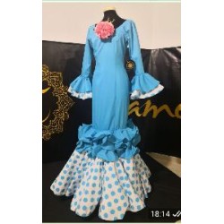 -VESTIDO SEVILLA AZUL CELESTE 48