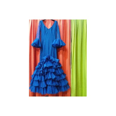-VESTIDO JAEN AZUL COBALTO PLUMETI 36
