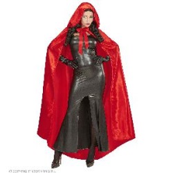 -CAPA CON CAPUCHA ROJA EN RASO 145 CM