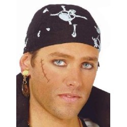 PAÑUELO PIRATA NEGRO