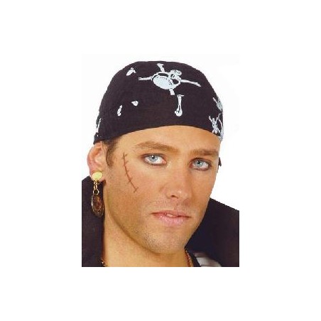 PAÑUELO PIRATA NEGRO