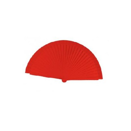 ABANICO DE MADERA ROJO
