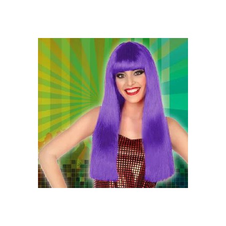 -PELUCA LARGA CON FLEQUILLO LILA