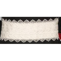 FAJIN ECOPIEL CON ENCAJE COLOR BLANCO