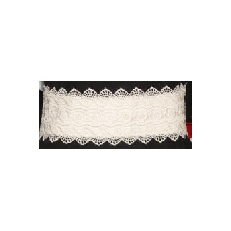 FAJIN ECOPIEL CON ENCAJE COLOR BLANCO
