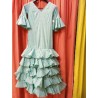 -VESTIDO MARIA DOBLE VERDE AGUA PLUMETI 34