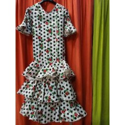 VESTIDO MALAGA BLANCO LUNAR ESTAMPADO T-34