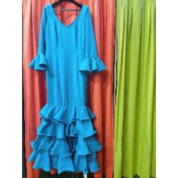 -VESTIDO JARDINERA AZUL TURQUESA 44