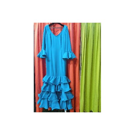 -VESTIDO JARDINERA AZUL TURQUESA 44