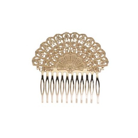 PEINETA METAL BRONCE CLARO