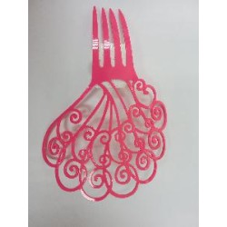 PEINETA ARTESANA ONDAS ROSA