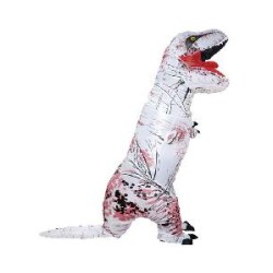 -DISFRAZ HINCHABLE DINOSAURIO GRIS T- ADULTO