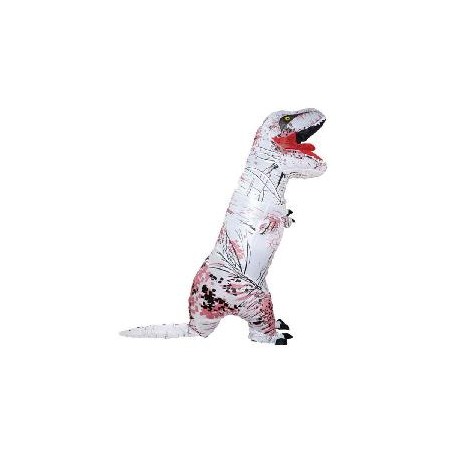 -DISFRAZ HINCHABLE DINOSAURIO GRIS T- ADULTO