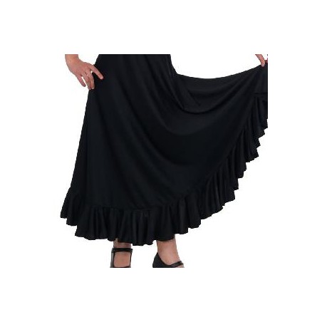 FALDA BAILE NEGRA UN VOLANTE 14