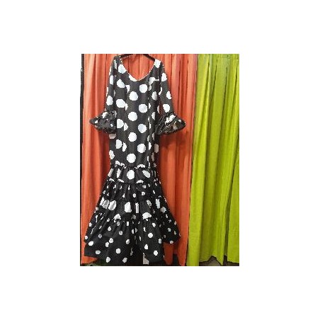 -VESTIDO ALMERIA NEGRO LUNAR GALLETA BLANCO 50